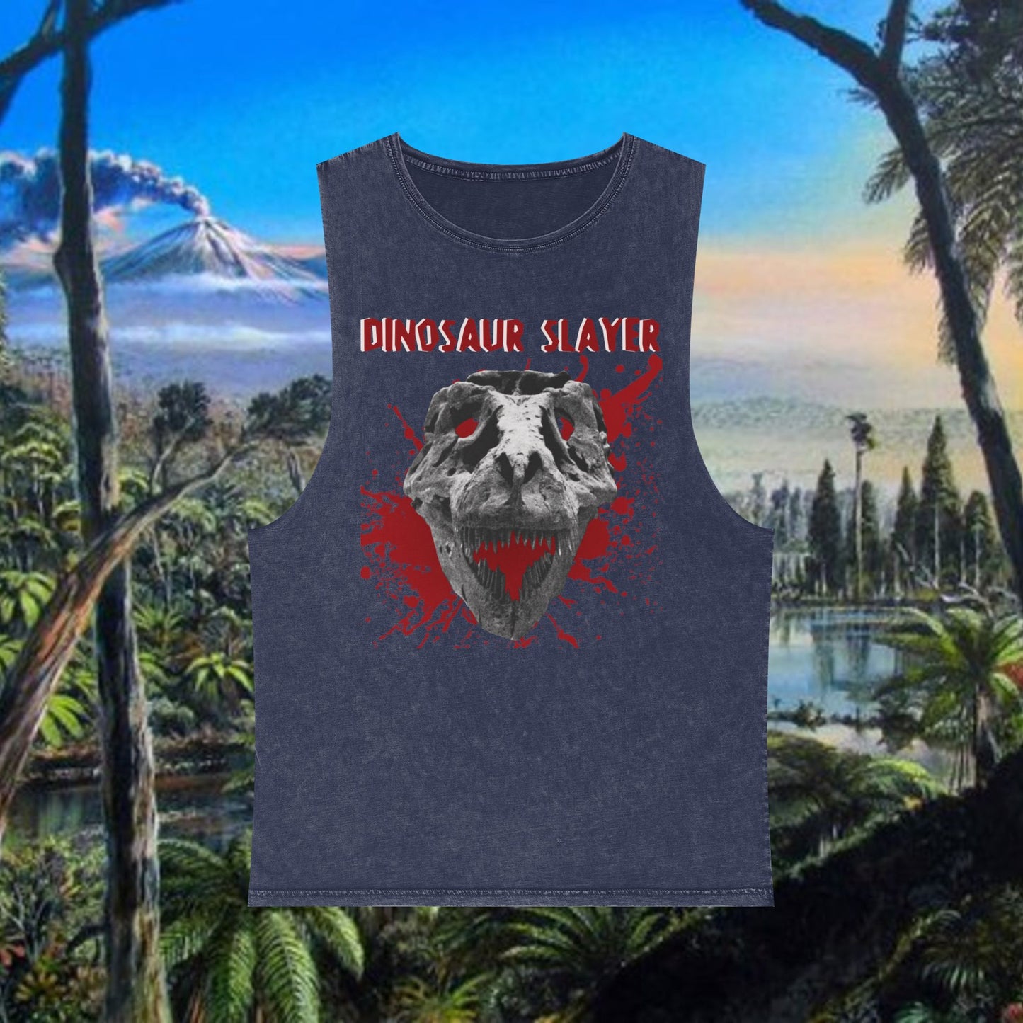 Dinosaur Slayer Stonewash Tank Top