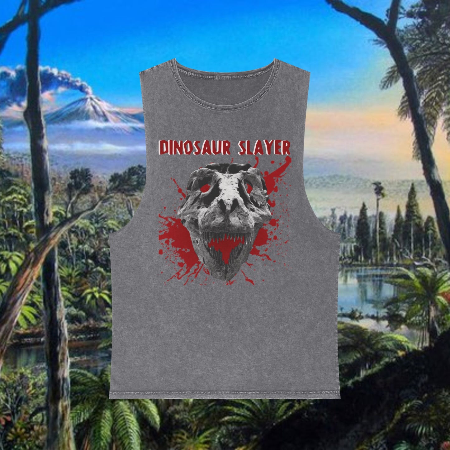 Dinosaur Slayer Stonewash Tank Top