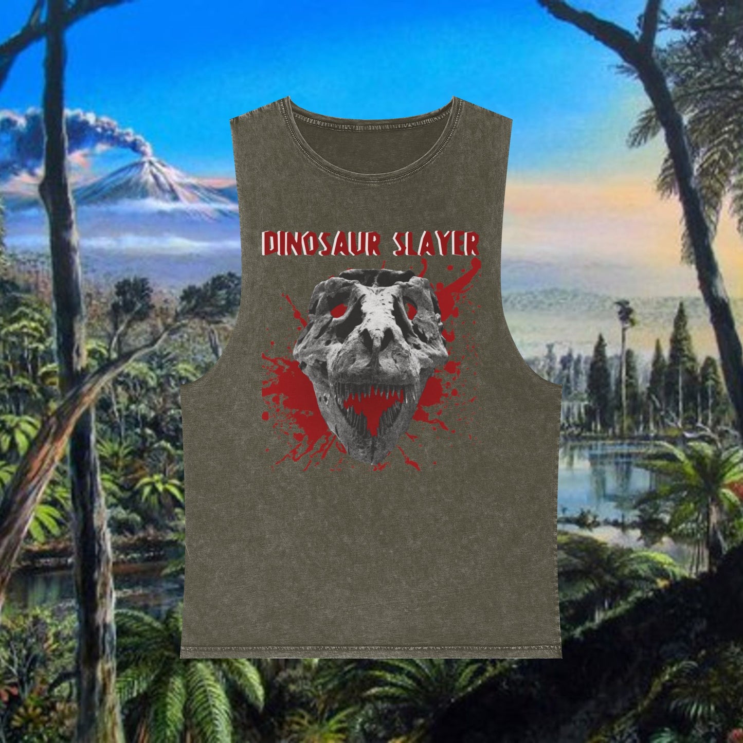 Dinosaur Slayer Stonewash Tank Top