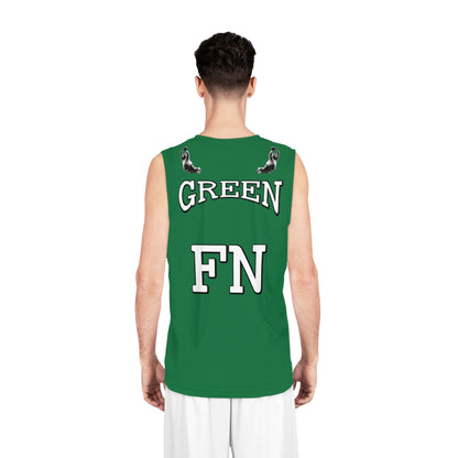 Green FN Basketball Jersey (AOP)