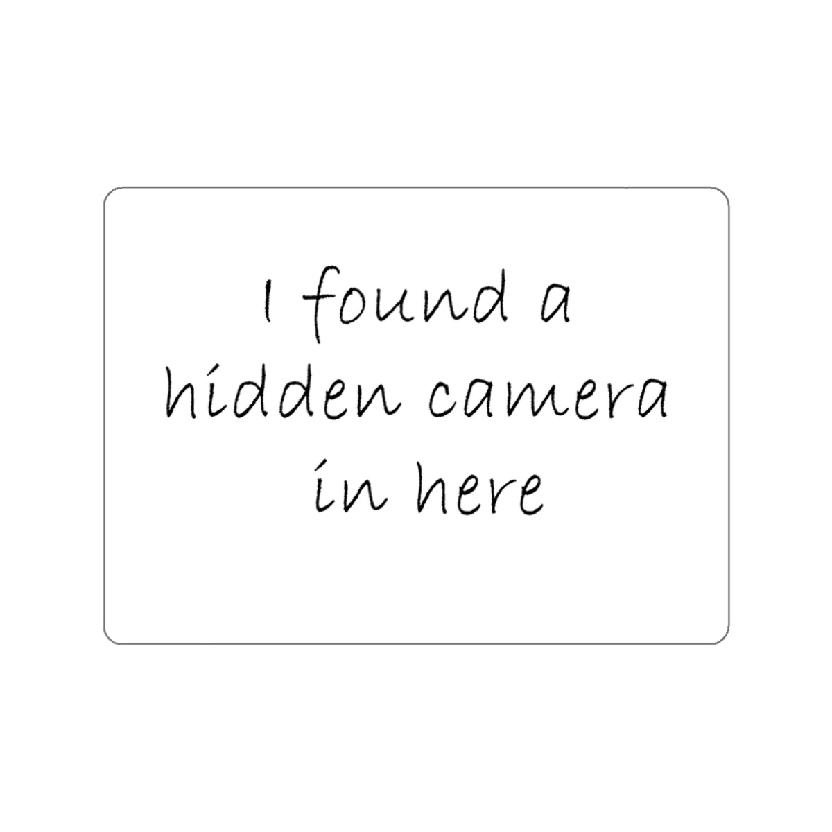 Hidden Camera Die-Cut Stickers