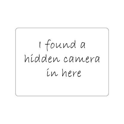 Hidden Camera Die-Cut Stickers