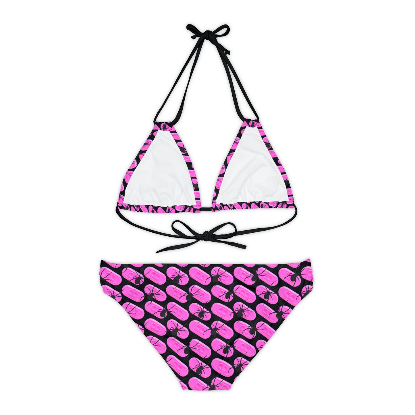 Non-Specific Allergy Medicine Strappy Bikini Set (AOP)