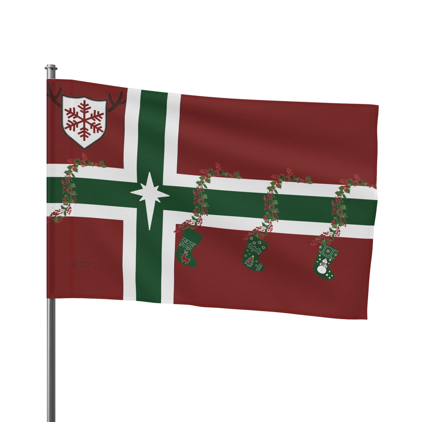 Christmas Flag North Star