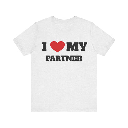 I Heart My Partner Nuke Unisex Short Sleeve Tee