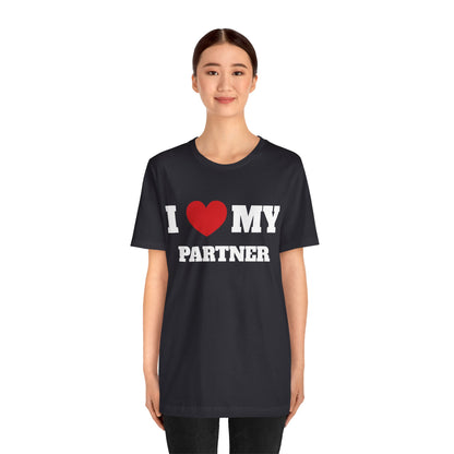 I Heart My Partner Nuke Unisex Short Sleeve Tee