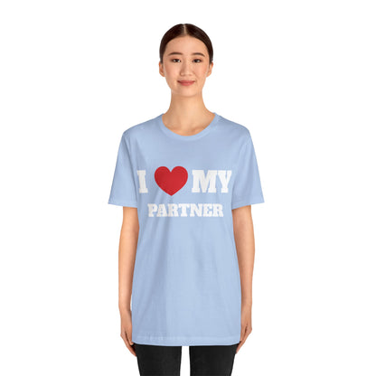 I Heart My Partner Nuke Unisex Short Sleeve Tee