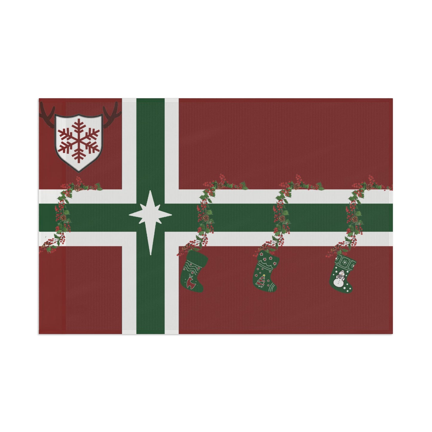 Christmas Flag North Star