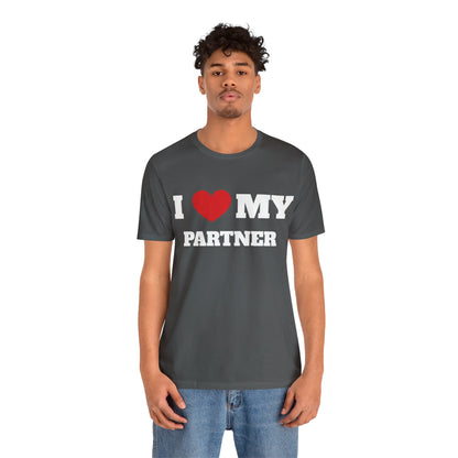 I Heart My Partner Nuke Unisex Short Sleeve Tee