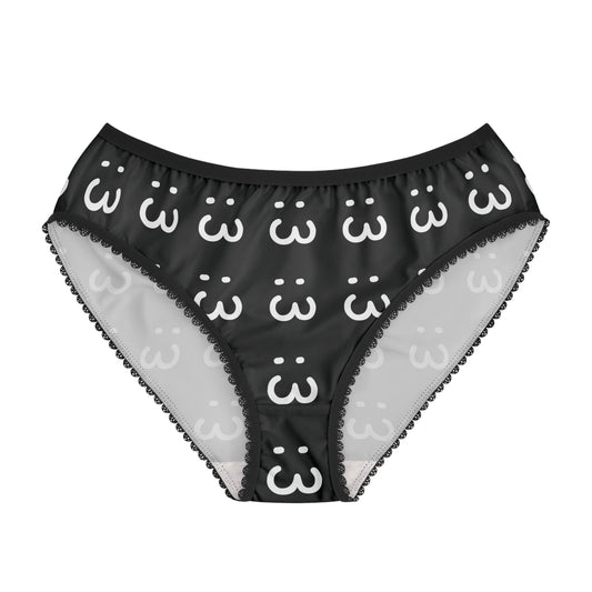 :3 Black Women's Briefs (AOP)