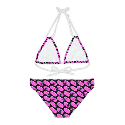 Non-Specific Allergy Medicine Strappy Bikini Set (AOP)