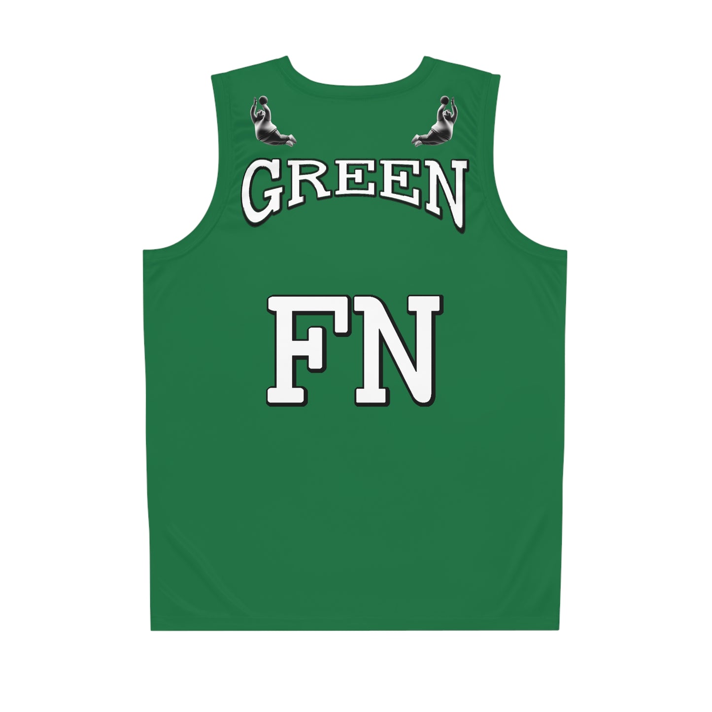 Green FN Basketball Jersey (AOP)