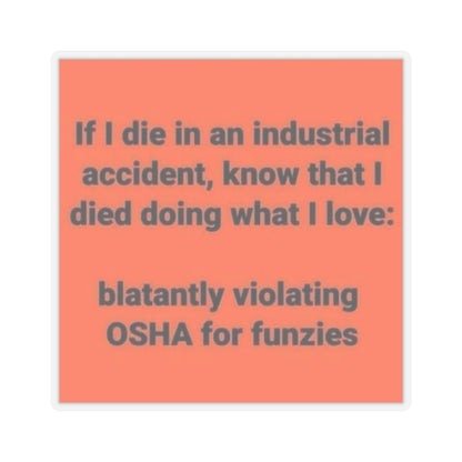 OSHA Kiss-Cut Stickers