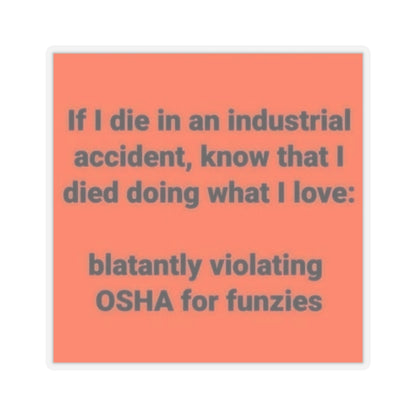 OSHA Kiss-Cut Stickers