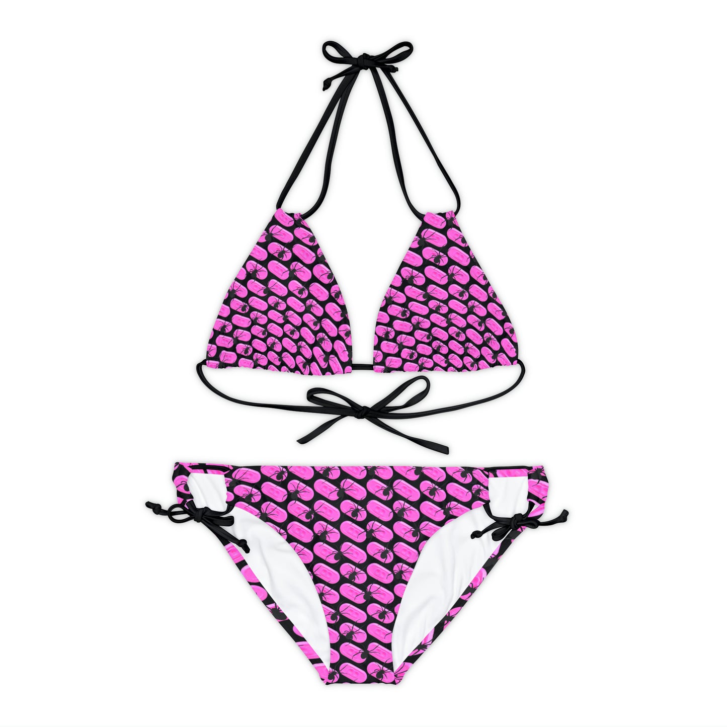 Non-Specific Allergy Medicine Strappy Bikini Set (AOP)