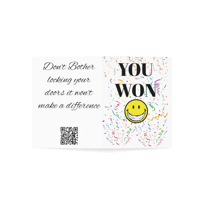 You Won! Greeting Cards