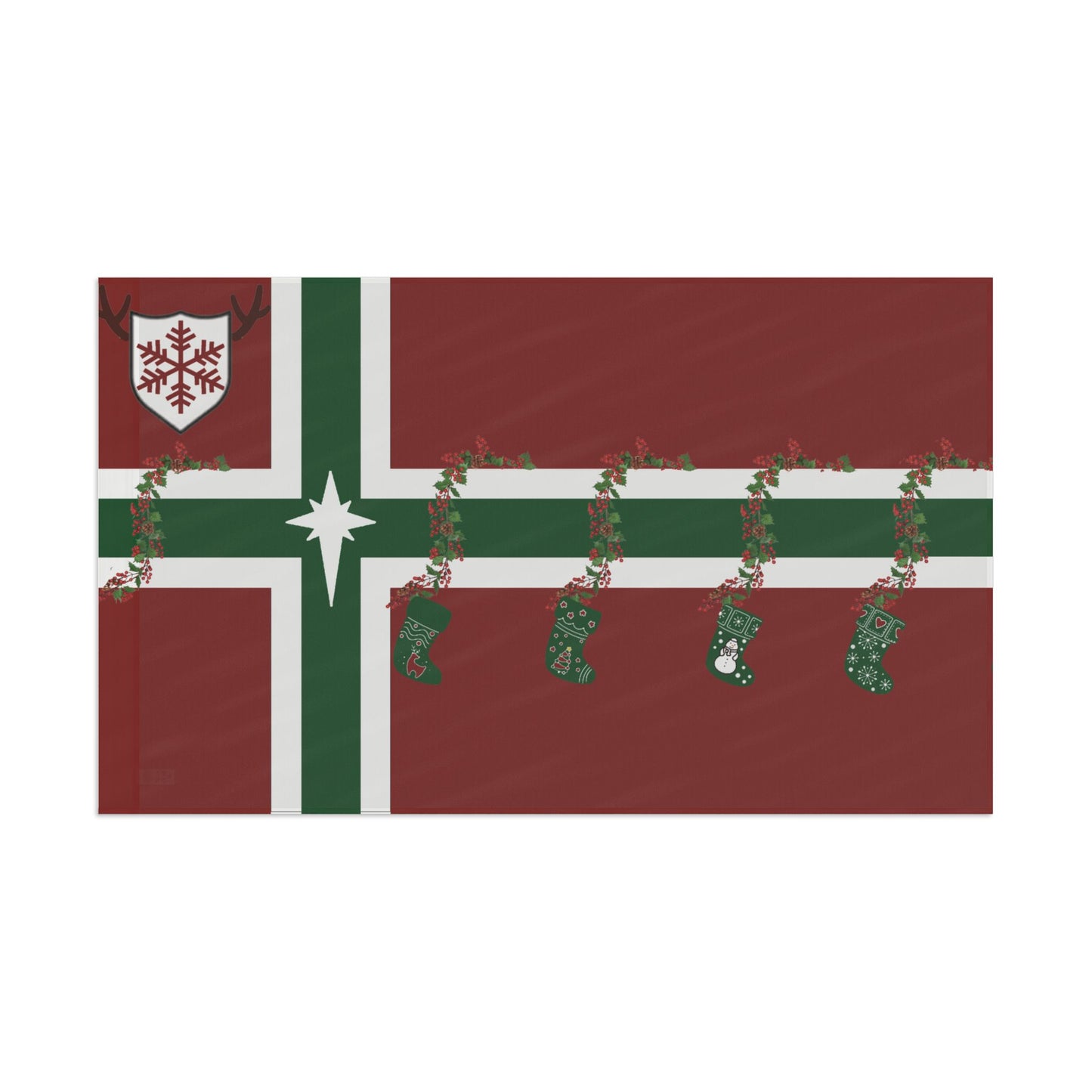 Christmas Flag North Star