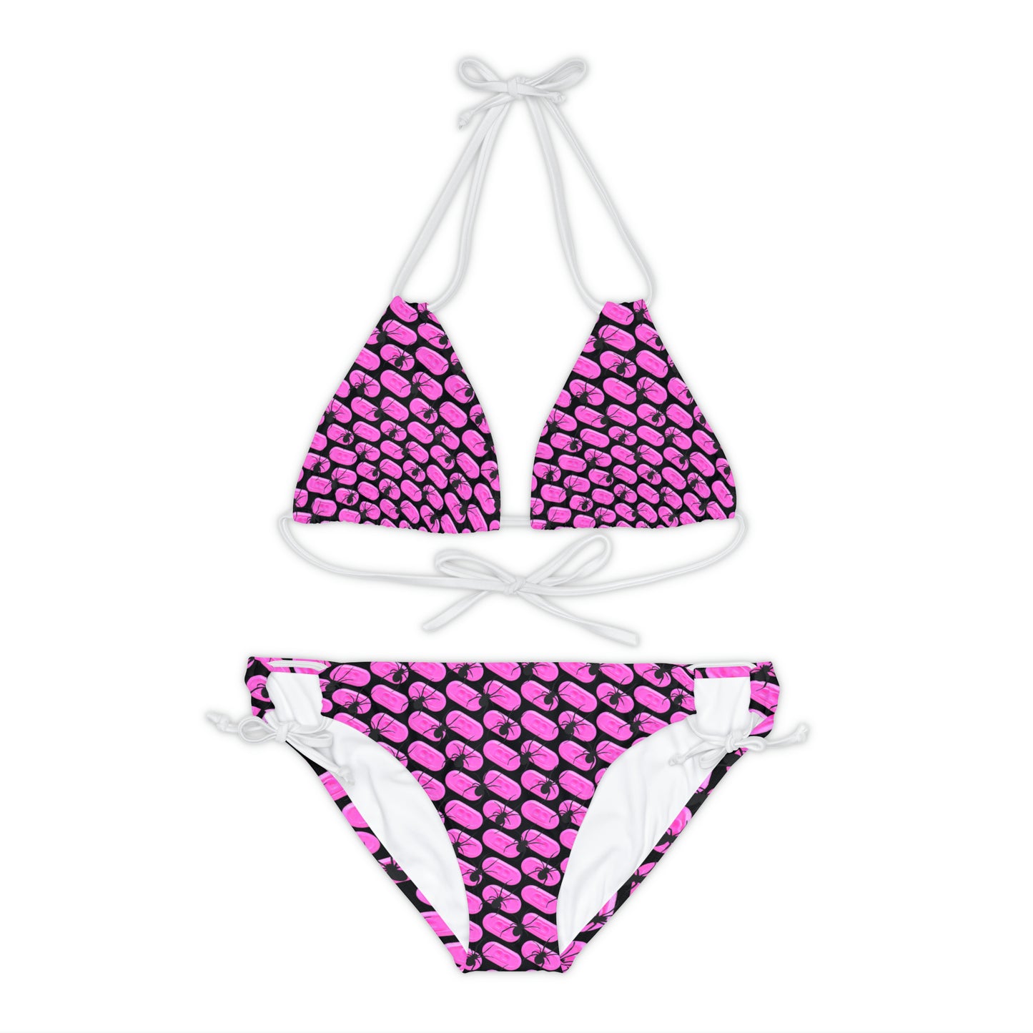 Non-Specific Allergy Medicine Strappy Bikini Set (AOP)