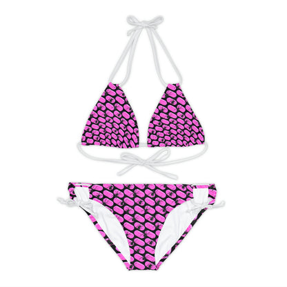 Non-Specific Allergy Medicine Strappy Bikini Set (AOP)