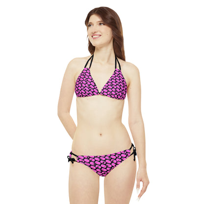 Non-Specific Allergy Medicine Strappy Bikini Set (AOP)