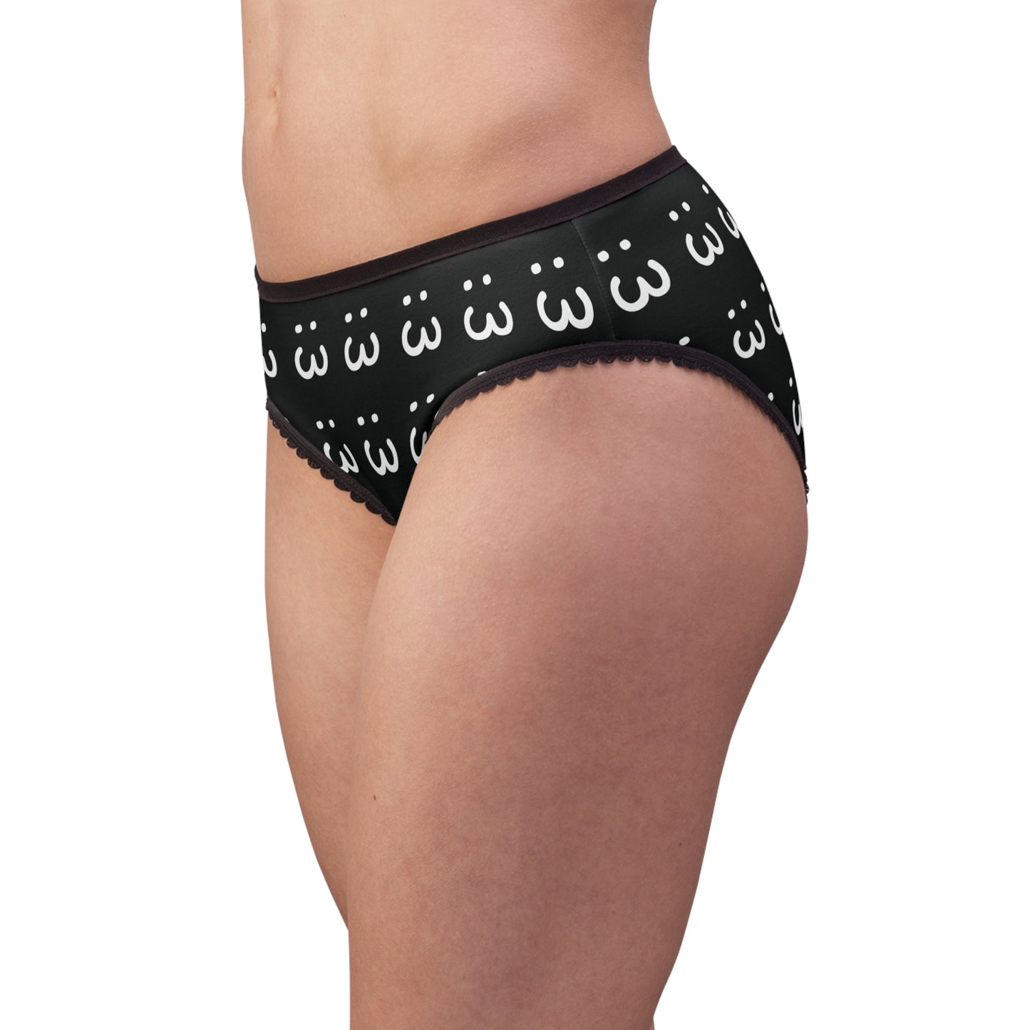 :3 Black Women's Briefs (AOP)