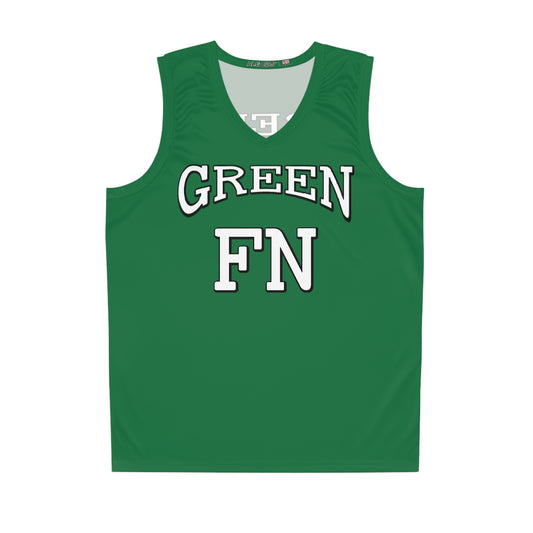 Green FN Basketball Jersey (AOP)
