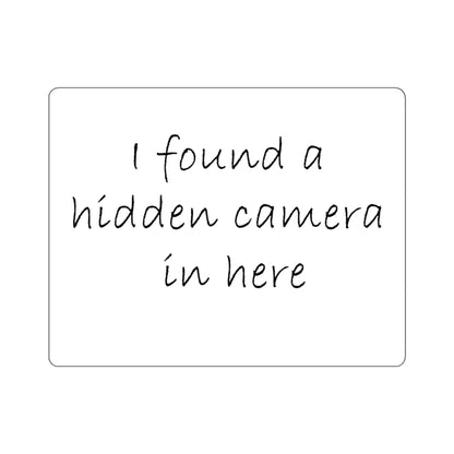 Hidden Camera Die-Cut Stickers