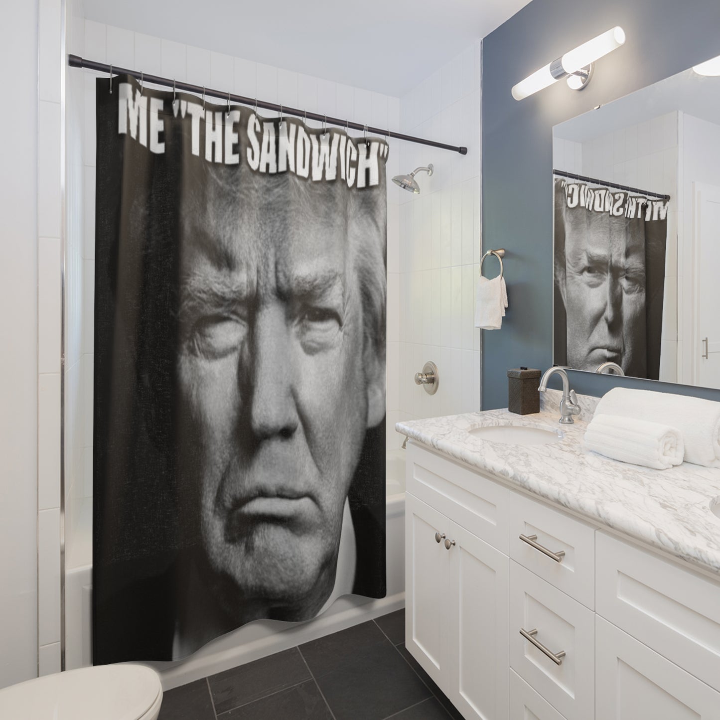 The Sandwich Shower Curtains