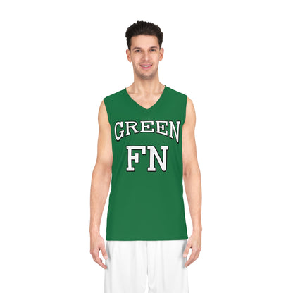 Green FN Basketball Jersey (AOP)