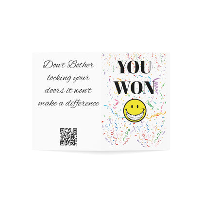 You Won! Greeting Cards