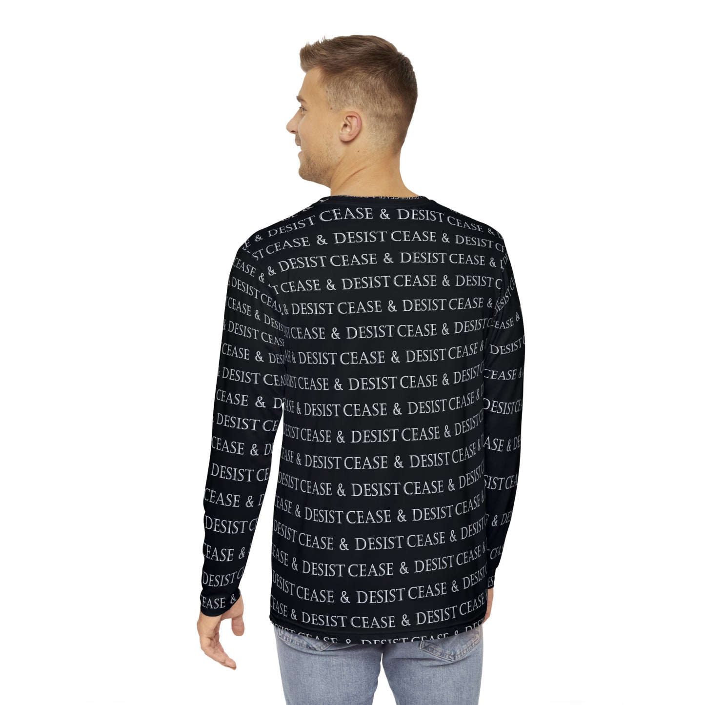 N*ntendo themed Men's Long Sleeve Shirt (AOP)