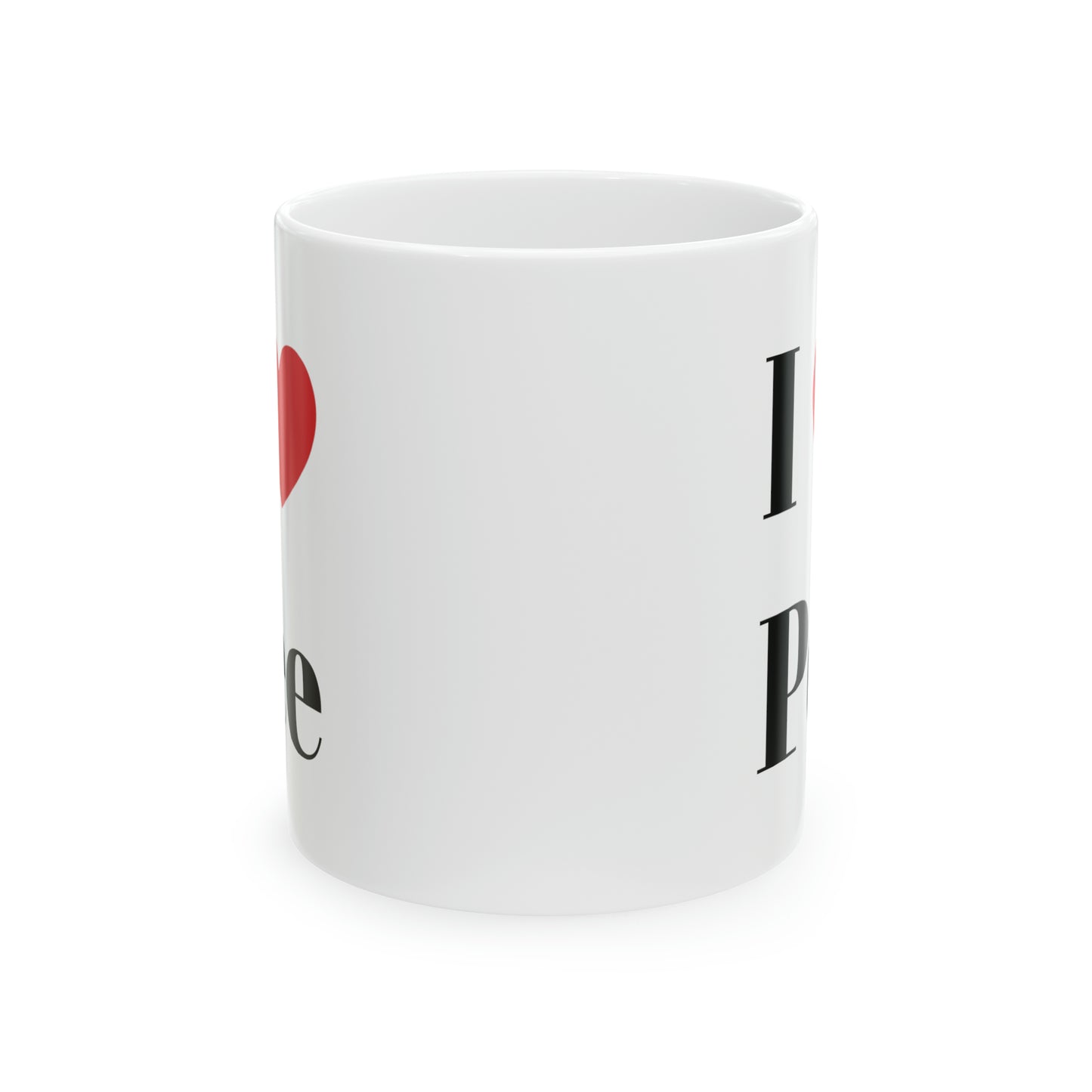 I Heart Pee Ceramic Mug, 11oz