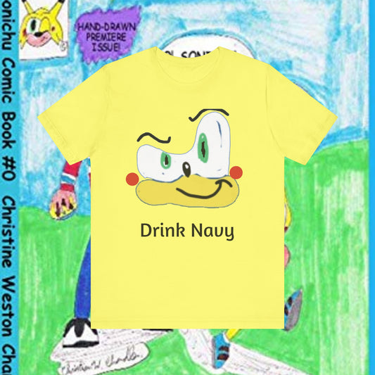 Sonichu Drink Navy Unisex Short Sleeve Tee