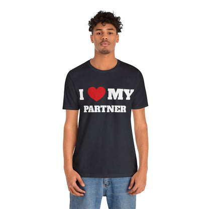 I Heart My Partner Nuke Unisex Short Sleeve Tee