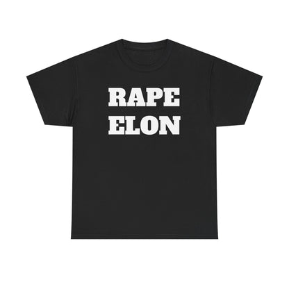 Unisex Heavy Cotton Tee - Bold Statement Tee 'RAPE ELON'