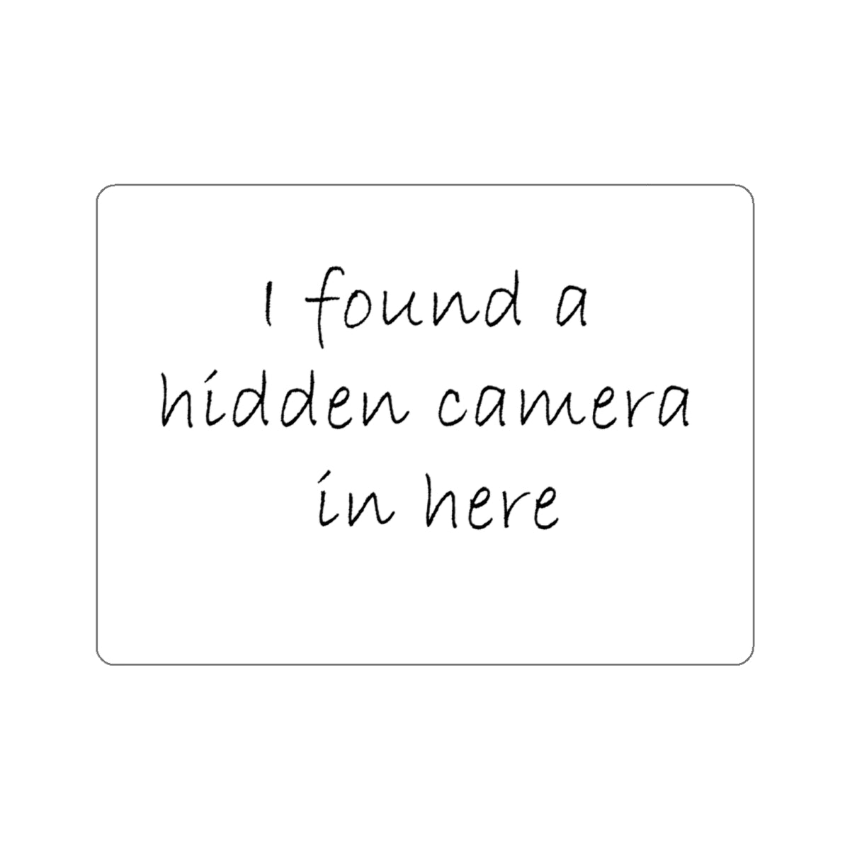 Hidden Camera Die-Cut Stickers