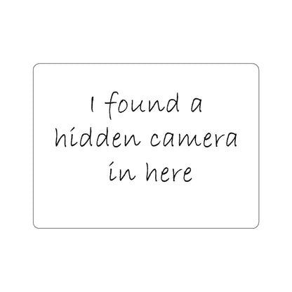 Hidden Camera Die-Cut Stickers