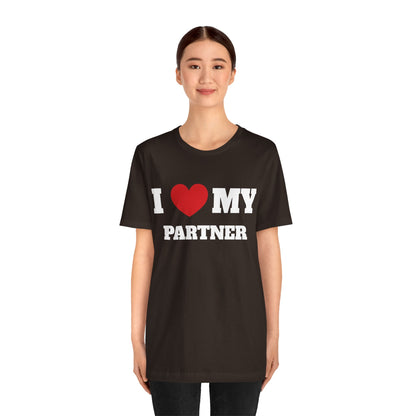 I Heart My Partner Nuke Unisex Short Sleeve Tee