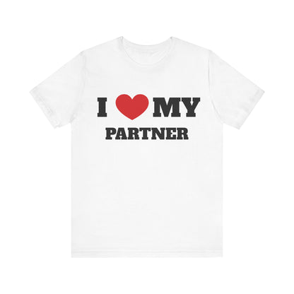 I Heart My Partner Nuke Unisex Short Sleeve Tee