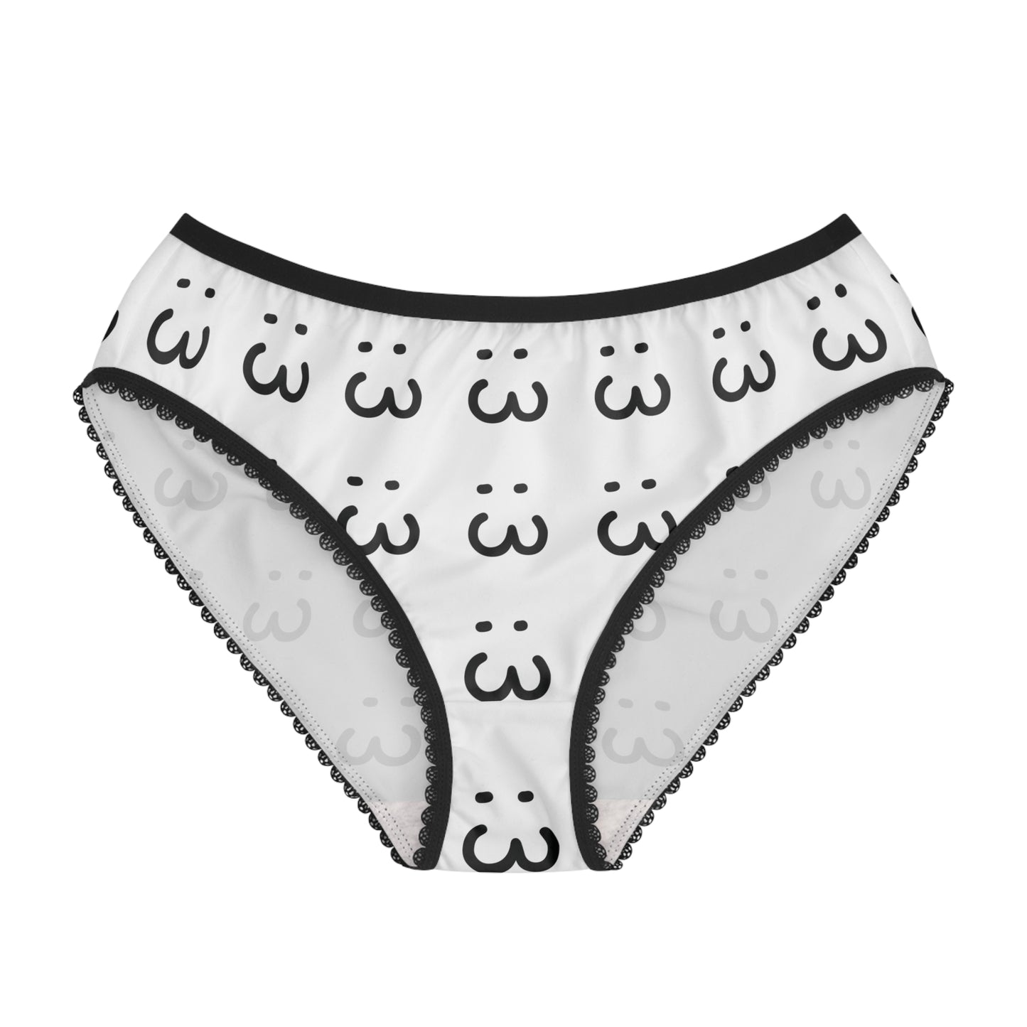 :3 White Women's Briefs (AOP)