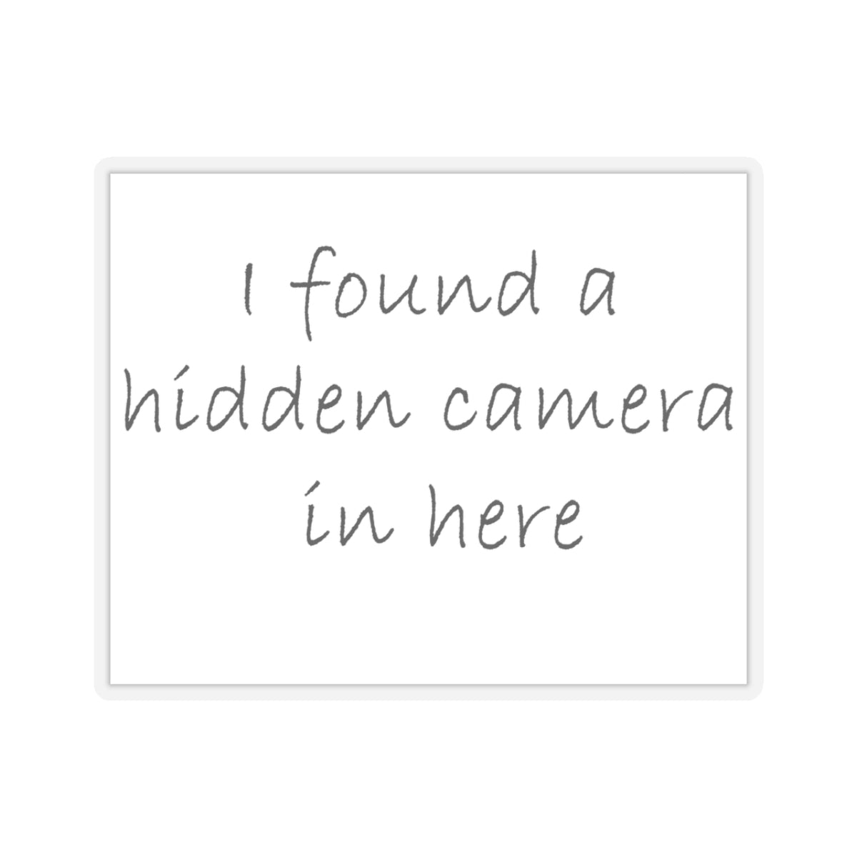 Hidden Camera Kiss-Cut Stickers