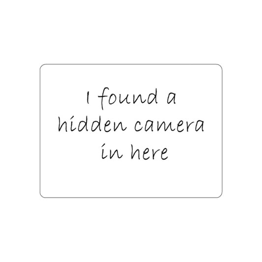 Hidden Camera Die-Cut Stickers